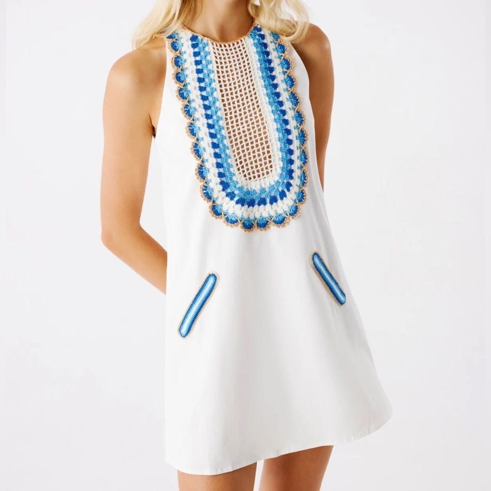 My Beachy Side Arya Hand-Crochet Mini Dress